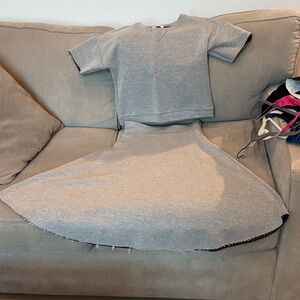 Frame Denim Gray Two-Piece Set